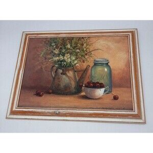 Peggy Thatch Sibley 15X19 Distressed Frame Still Life Art Poster Print WAOW- 04